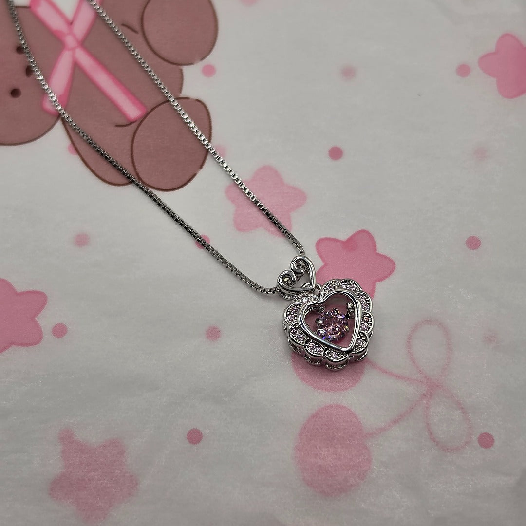 Collar Corazón Rosa