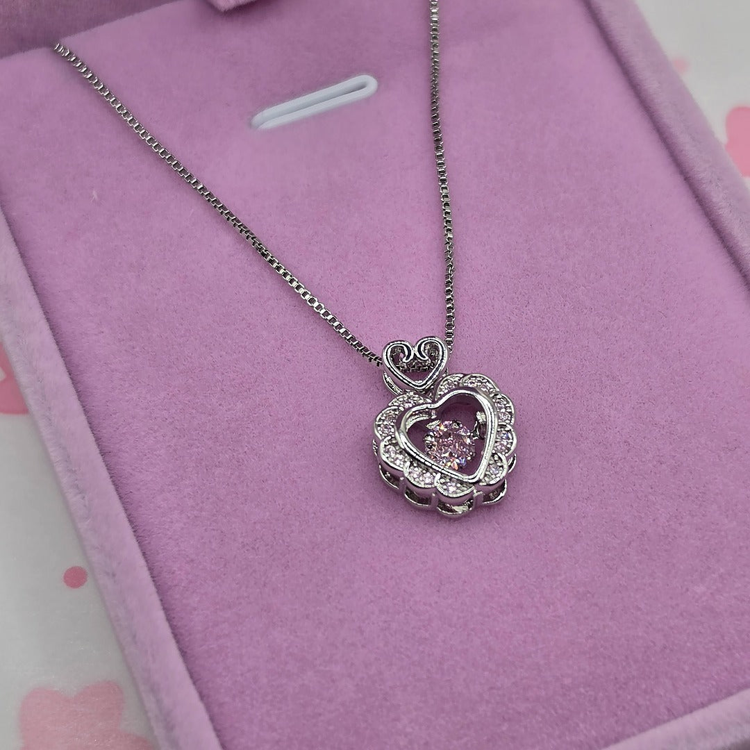 Collar Corazón Rosa