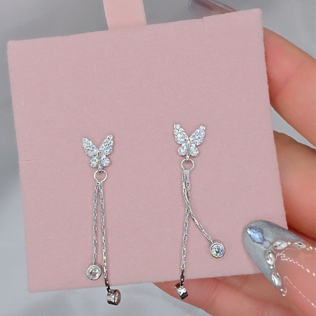 Pendientes colgantes mariposa