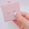 Pendientes Flor Plateados