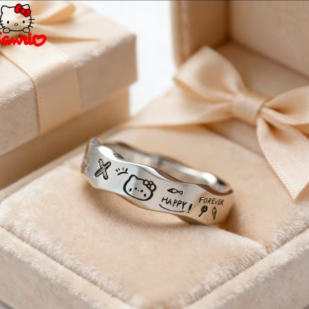 Conjunto Pulsera y Anillo hello kitty