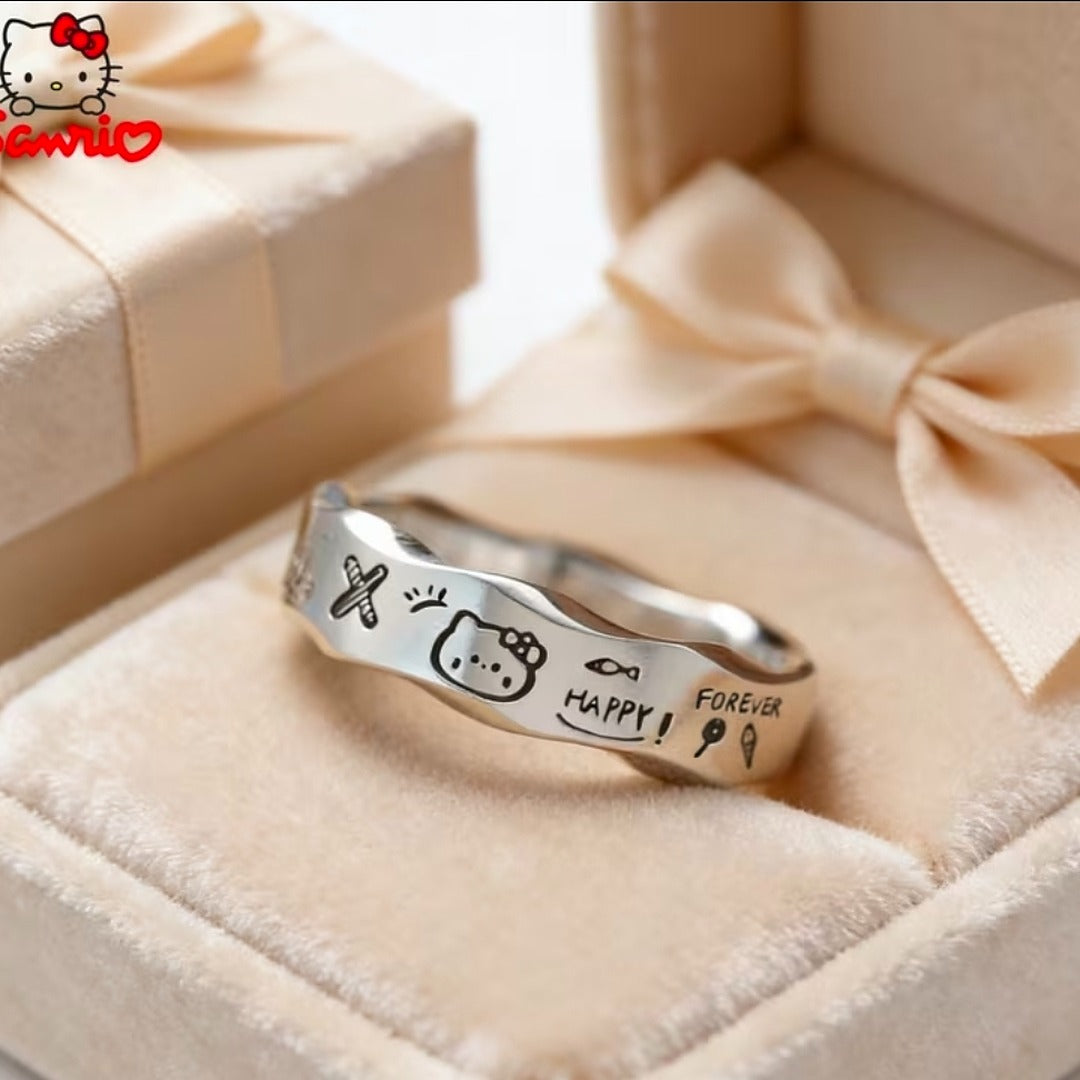 Conjunto Pulsera y Anillo hello kitty